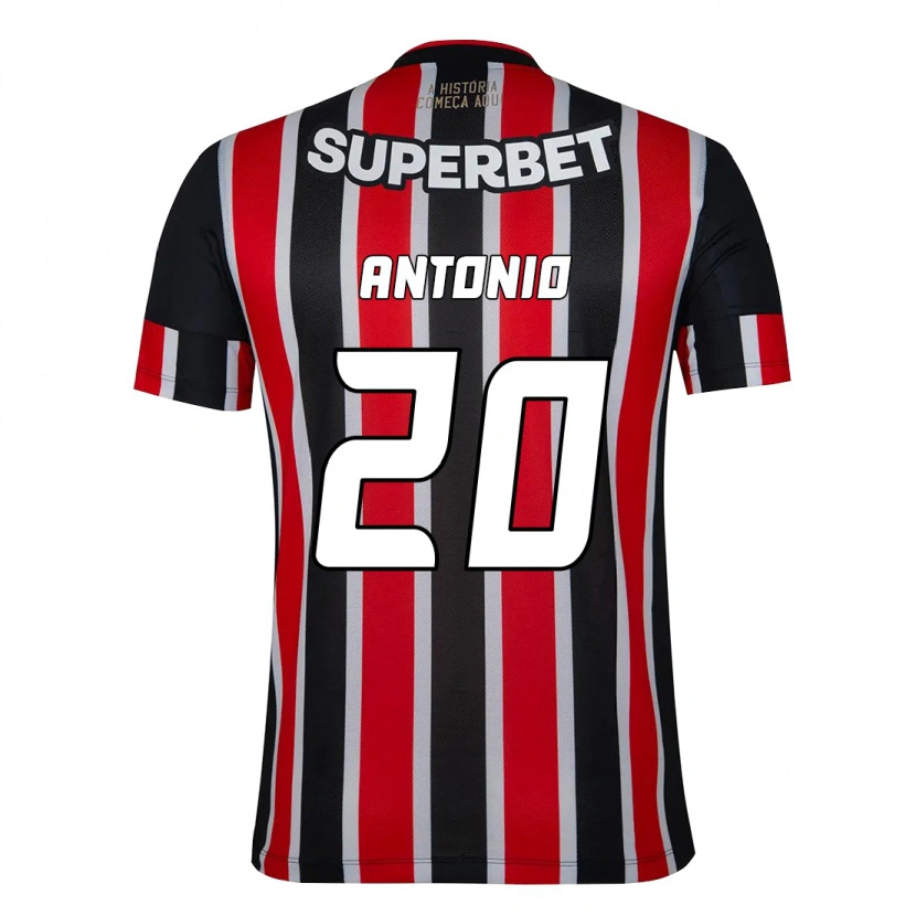 Danxen Bambino Maglia Marcos Antônio #20 Nero Rosso Kit Gara Away 2025/26 Maglietta