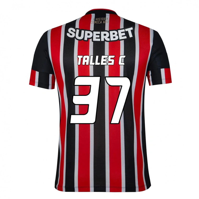 Danxen Bambino Maglia Talles #37 Nero Rosso Kit Gara Away 2025/26 Maglietta