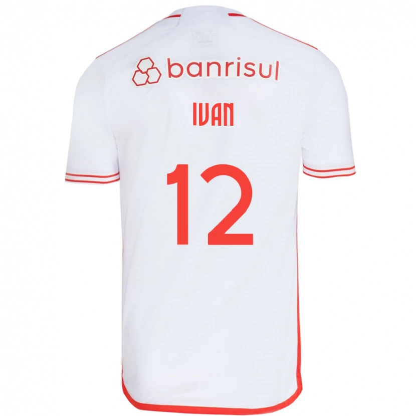 Danxen Bambino Maglia Ivan #12 Bianco Rosso Kit Gara Away 2025/26 Maglietta