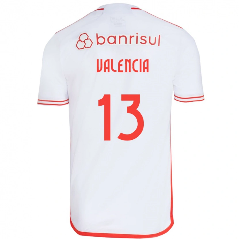 Danxen Bambino Maglia Enner Valencia #13 Bianco Rosso Kit Gara Away 2025/26 Maglietta