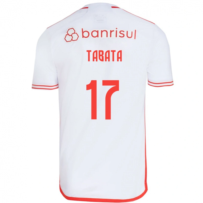 Danxen Bambino Maglia Bruno Tabata #17 Bianco Rosso Kit Gara Away 2025/26 Maglietta