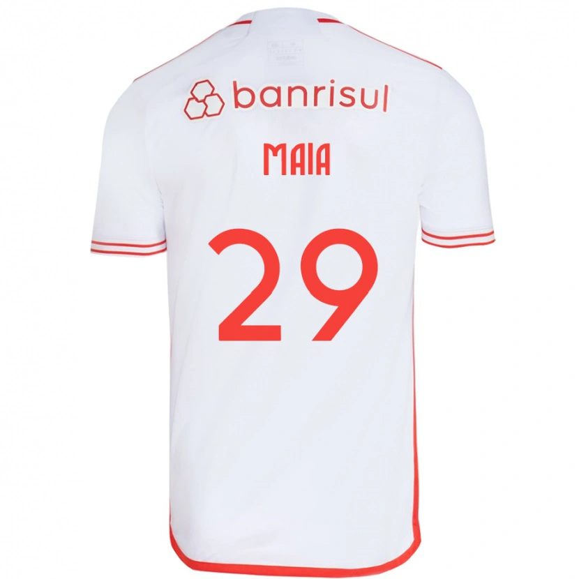 Danxen Bambino Maglia Thiago Maia #29 Bianco Rosso Kit Gara Away 2025/26 Maglietta