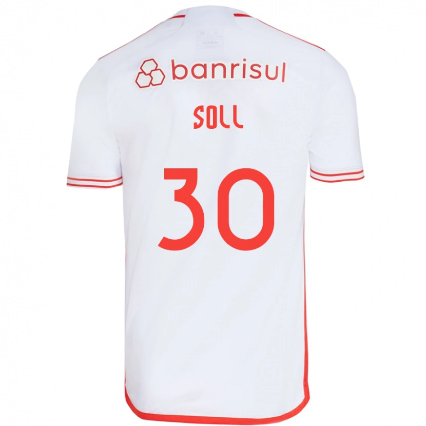 Danxen Bambino Maglia Soll #30 Bianco Rosso Kit Gara Away 2025/26 Maglietta