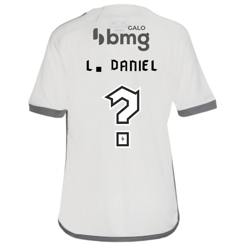 Danxen Bambino Maglia Lucas Daniel #0 Bianco Sporco Kit Gara Away 2025/26 Maglietta