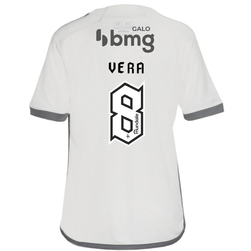 Danxen Bambino Maglia Fausto Vera #8 Bianco Sporco Kit Gara Away 2025/26 Maglietta