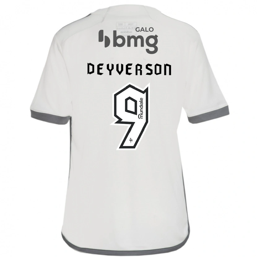Danxen Bambino Maglia Deyverson #9 Bianco Sporco Kit Gara Away 2025/26 Maglietta