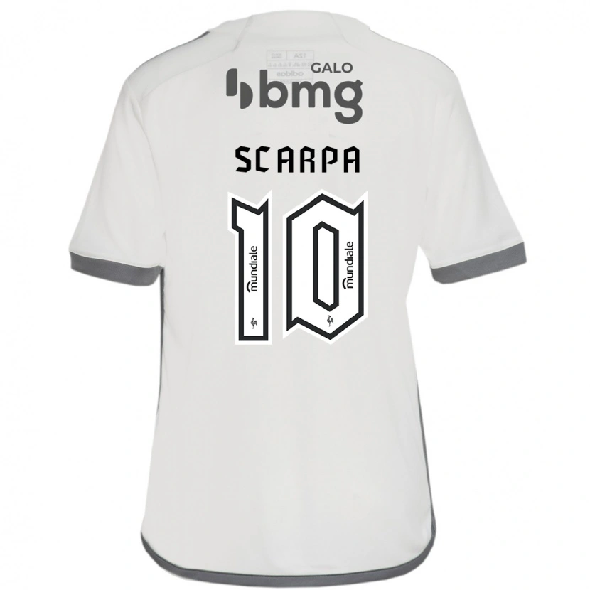 Danxen Bambino Maglia Gustavo Scarpa #10 Bianco Sporco Kit Gara Away 2025/26 Maglietta