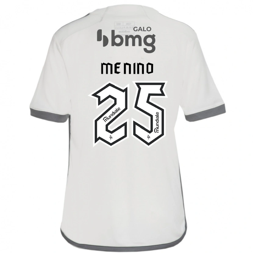 Danxen Bambino Maglia Gabriel Menino #25 Bianco Sporco Kit Gara Away 2025/26 Maglietta