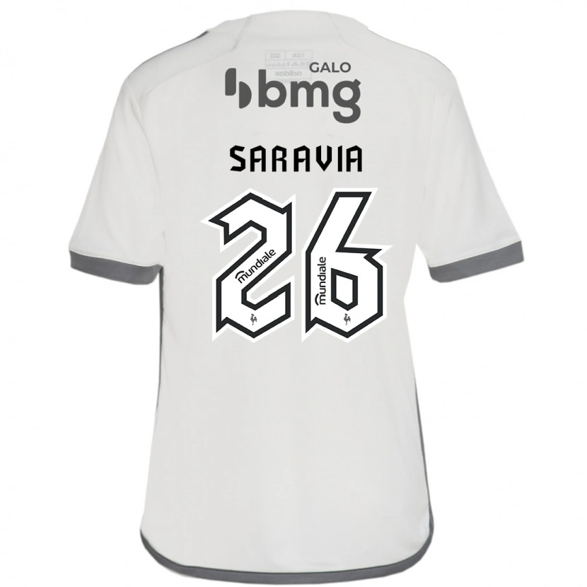Danxen Bambino Maglia Renzo Saravia #26 Bianco Sporco Kit Gara Away 2025/26 Maglietta