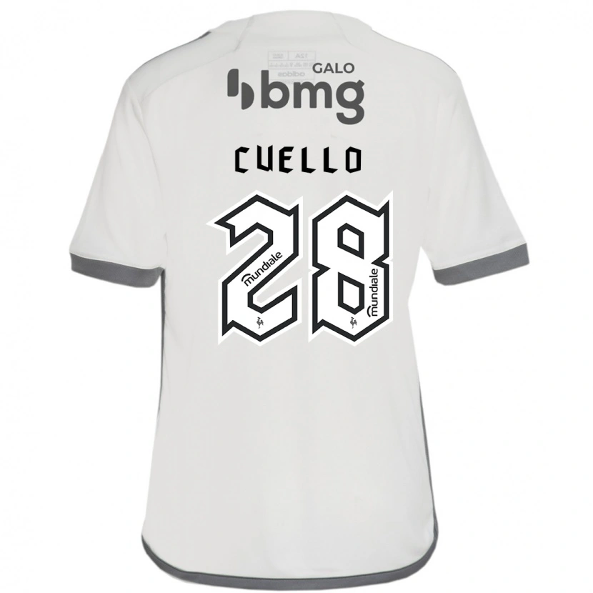 Danxen Bambino Maglia Tomás Cuello #28 Bianco Sporco Kit Gara Away 2025/26 Maglietta