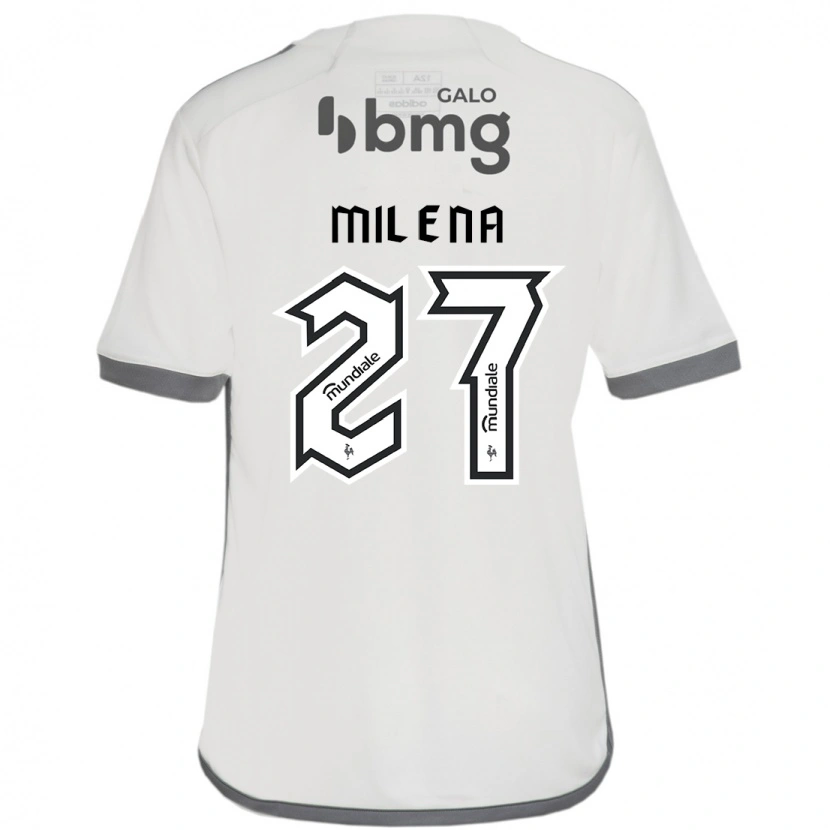 Danxen Bambino Maglia Milena #27 Bianco Sporco Kit Gara Away 2025/26 Maglietta