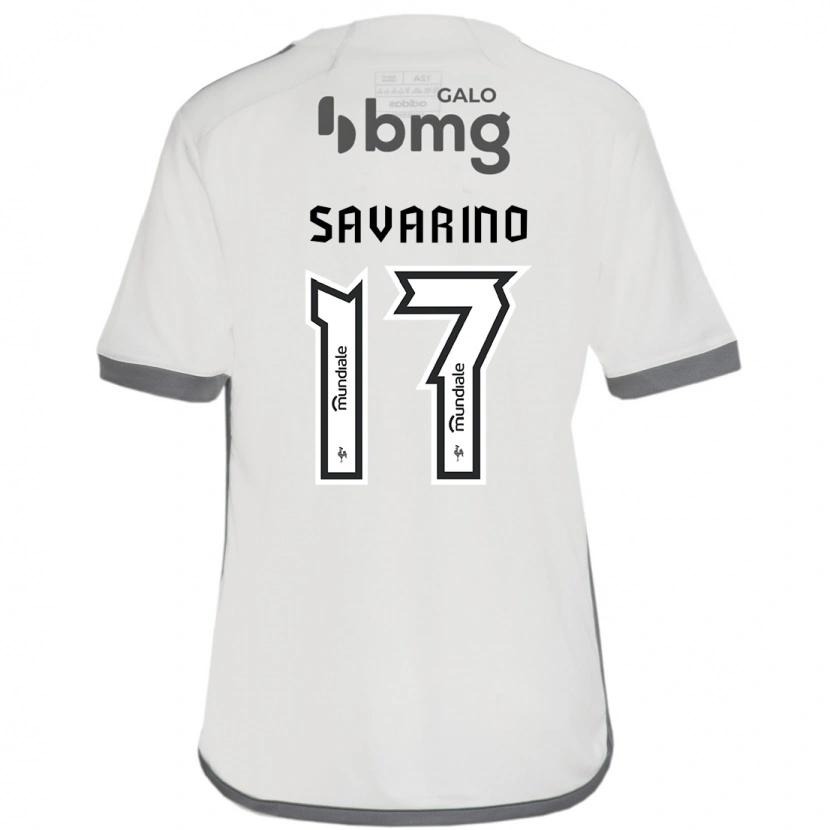 Danxen Bambino Maglia Jefferson Savarino #17 Bianco Sporco Kit Gara Away 2025/26 Maglietta