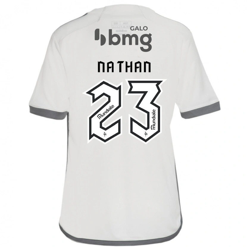 Danxen Bambino Maglia Nathan #23 Bianco Sporco Kit Gara Away 2025/26 Maglietta
