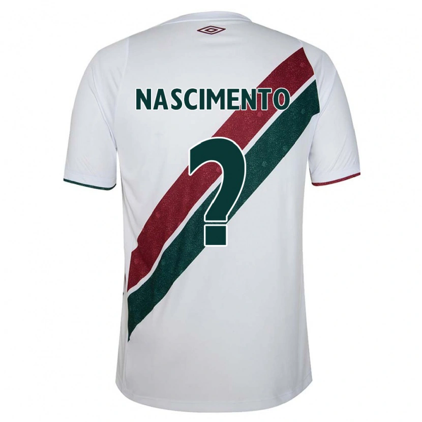 Danxen Bambino Maglia Hiago Nascimento #0 Bianco Verde Borgogna Kit Gara Away 2025/26 Maglietta