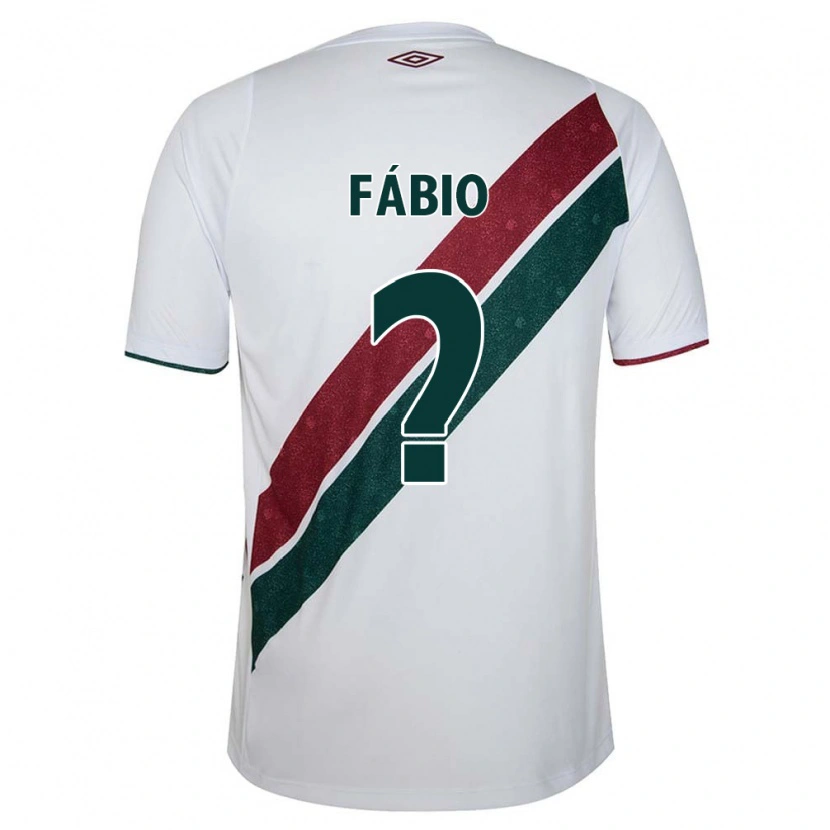 Danxen Bambino Maglia Fábio #0 Bianco Verde Borgogna Kit Gara Away 2025/26 Maglietta