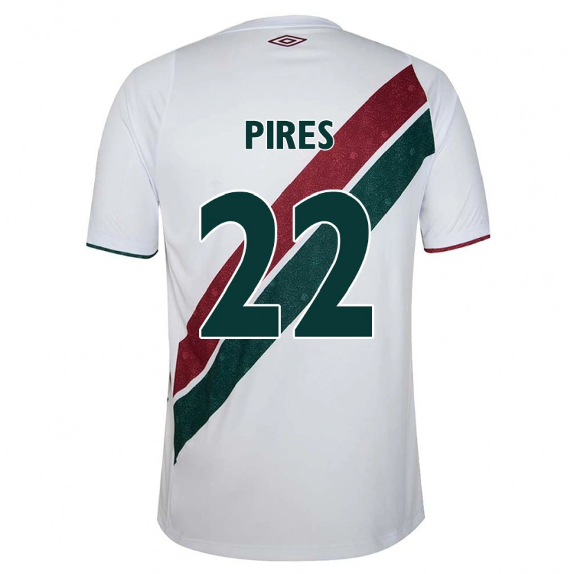 Danxen Bambino Maglia Gabriel Pires #22 Bianco Verde Borgogna Kit Gara Away 2025/26 Maglietta