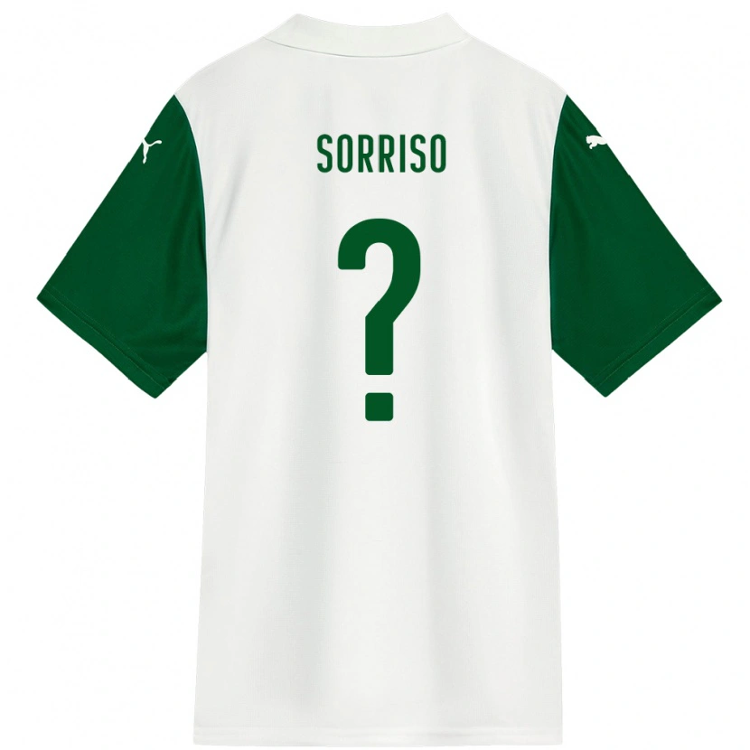 Danxen Bambino Maglia Sorriso #0 Bianco Verde Kit Gara Away 2025/26 Maglietta