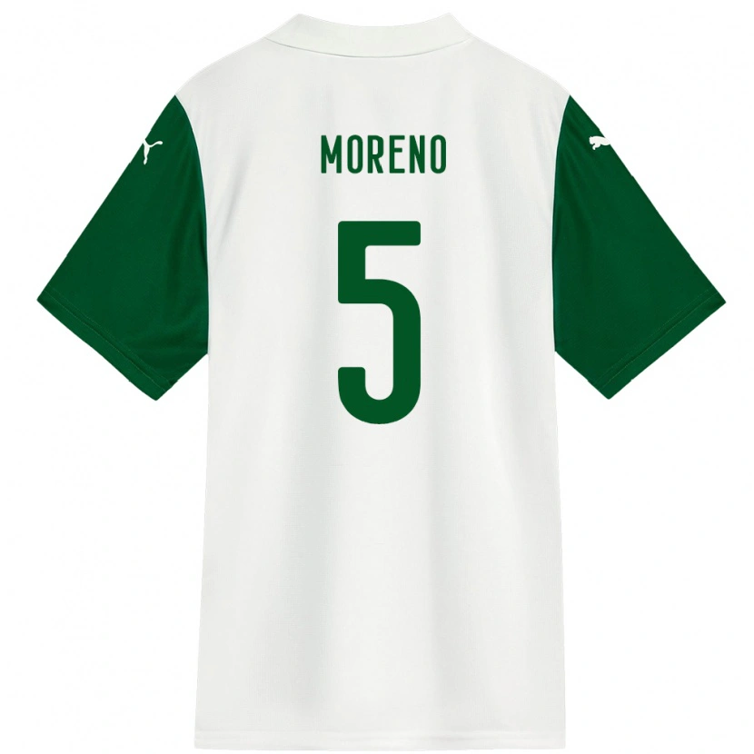 Danxen Bambino Maglia Aníbal Moreno #5 Bianco Verde Kit Gara Away 2025/26 Maglietta