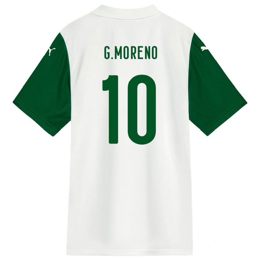 Danxen Bambino Maglia Gerardo Moreno #10 Bianco Verde Kit Gara Away 2025/26 Maglietta