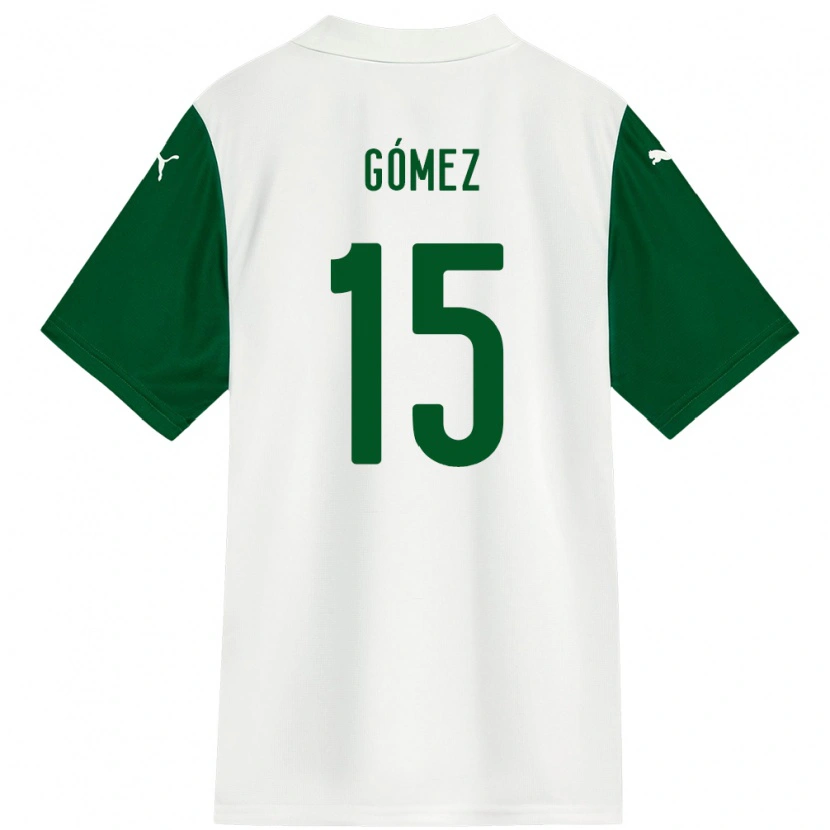 Danxen Bambino Maglia Gustavo Gómez #15 Bianco Verde Kit Gara Away 2025/26 Maglietta