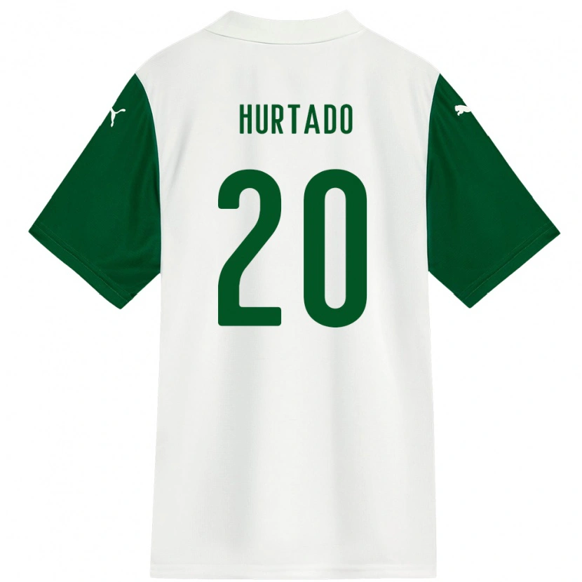 Danxen Bambino Maglia Flavio Hurtado #20 Bianco Verde Kit Gara Away 2025/26 Maglietta