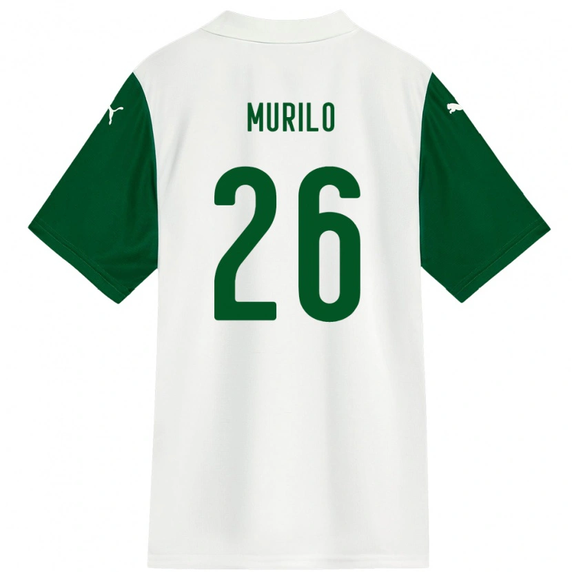 Danxen Bambino Maglia Murilo #26 Bianco Verde Kit Gara Away 2025/26 Maglietta