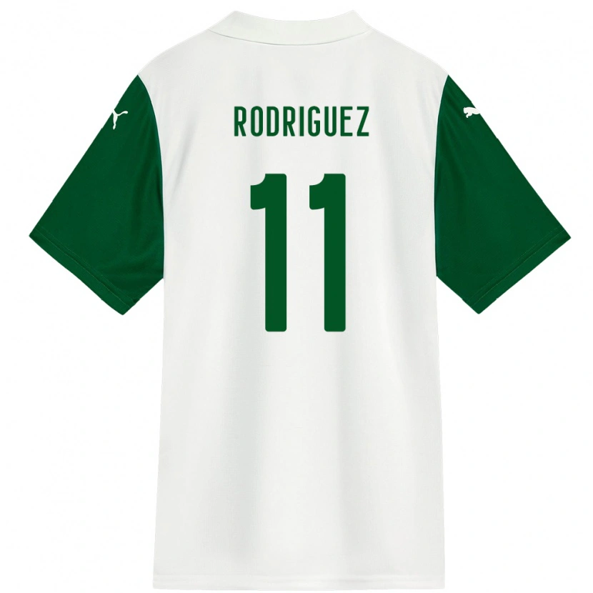 Danxen Bambino Maglia Yamila Rodríguez #11 Bianco Verde Kit Gara Away 2025/26 Maglietta