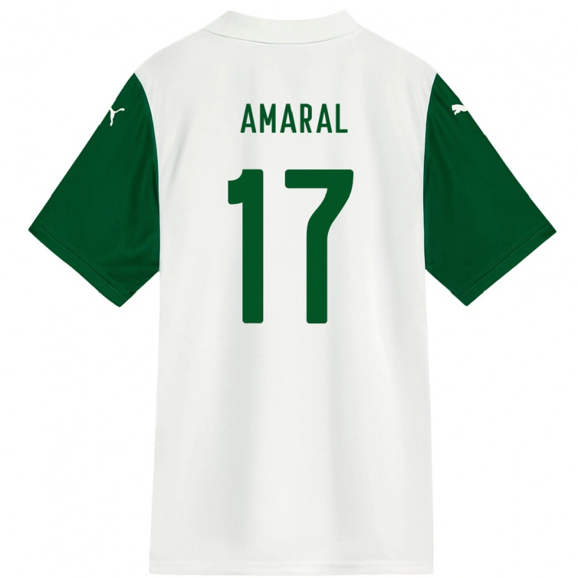 Danxen Bambino Maglia Isadora Amaral #17 Bianco Verde Kit Gara Away 2025/26 Maglietta