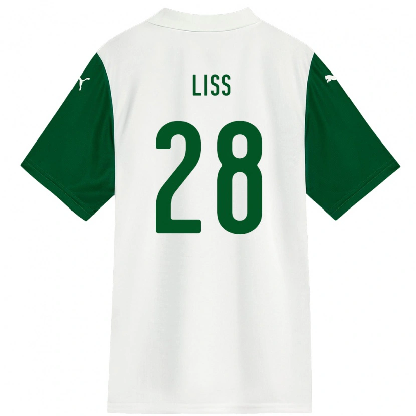 Danxen Bambino Maglia Victória Liss #28 Bianco Verde Kit Gara Away 2025/26 Maglietta