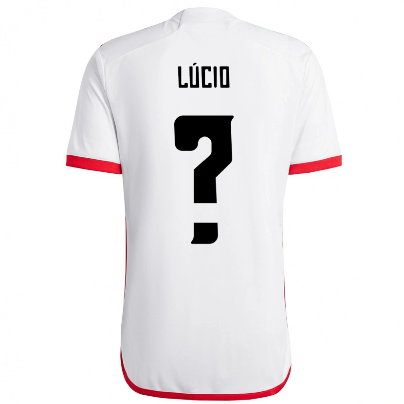 Danxen Bambino Maglia Pablo Lúcio #0 Bianco Rosso Kit Gara Away 2025/26 Maglietta