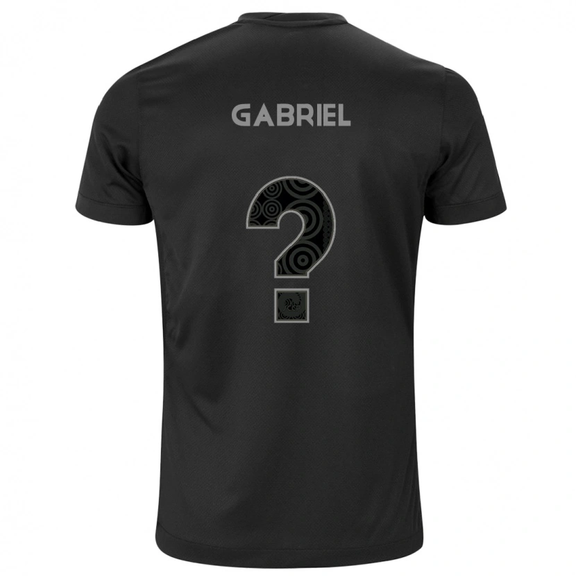 Danxen Bambino Maglia Gabriel #0 Nero Bianco Kit Gara Away 2025/26 Maglietta