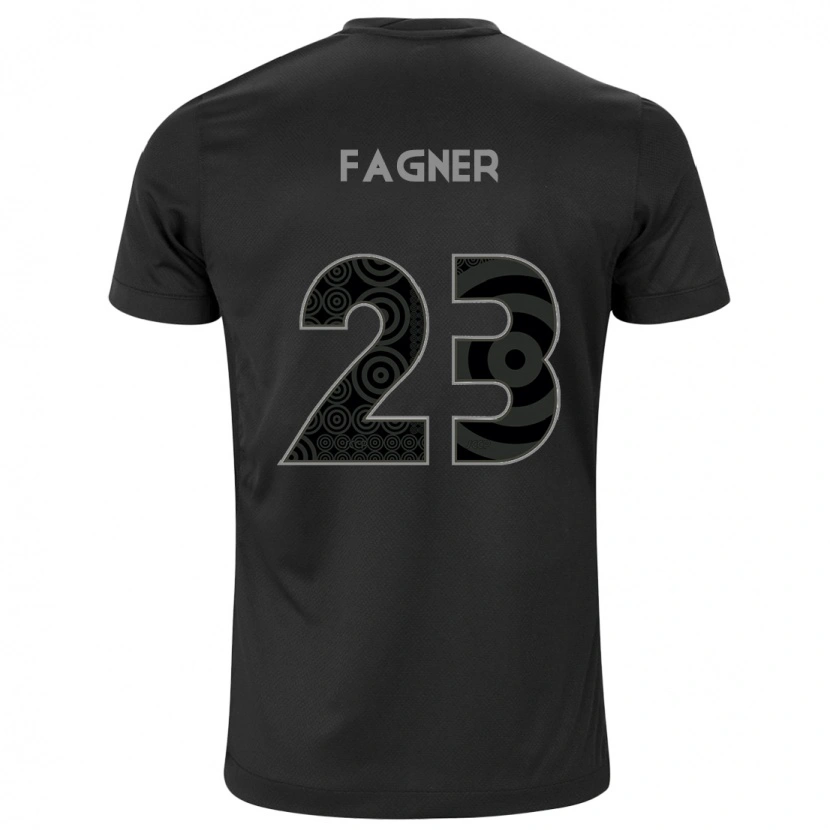 Danxen Bambino Maglia Fagner #23 Nero Bianco Kit Gara Away 2025/26 Maglietta
