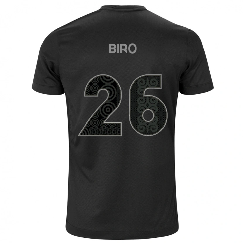 Danxen Bambino Maglia Biro #26 Nero Bianco Kit Gara Away 2025/26 Maglietta