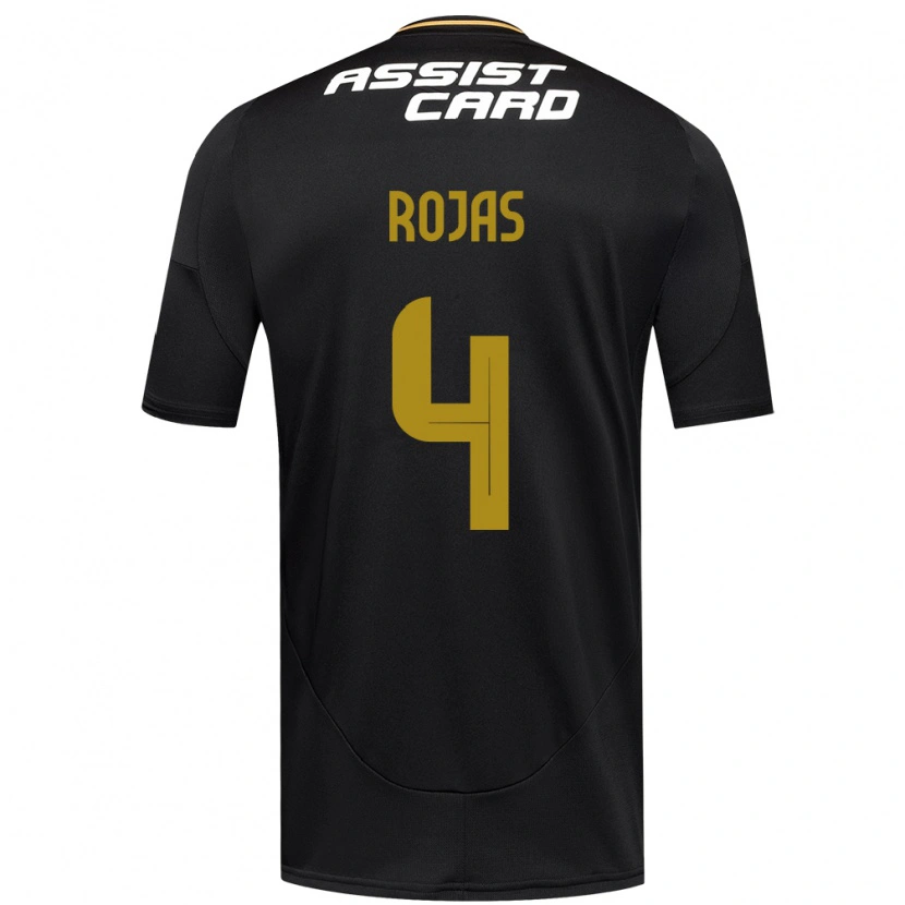 Danxen Bambino Maglia Javier Rojas #4 Nero Bianco Kit Gara Away 2025/26 Maglietta