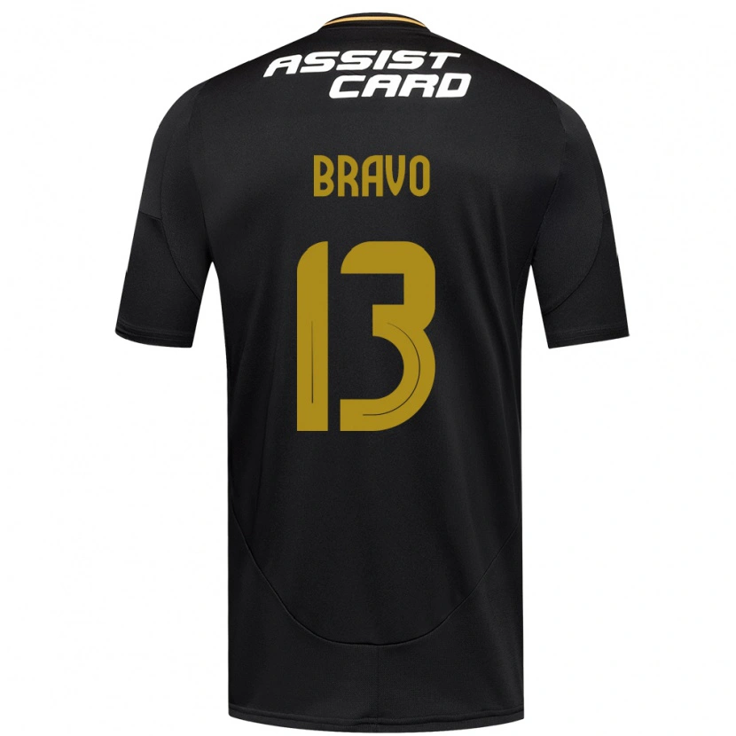 Danxen Bambino Maglia Santiago Bravo #13 Nero Bianco Kit Gara Away 2025/26 Maglietta