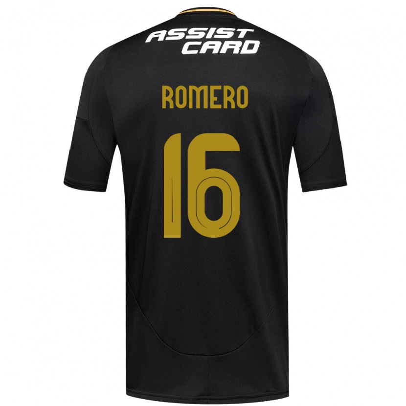 Danxen Bambino Maglia Evanz Romero #16 Nero Bianco Kit Gara Away 2025/26 Maglietta