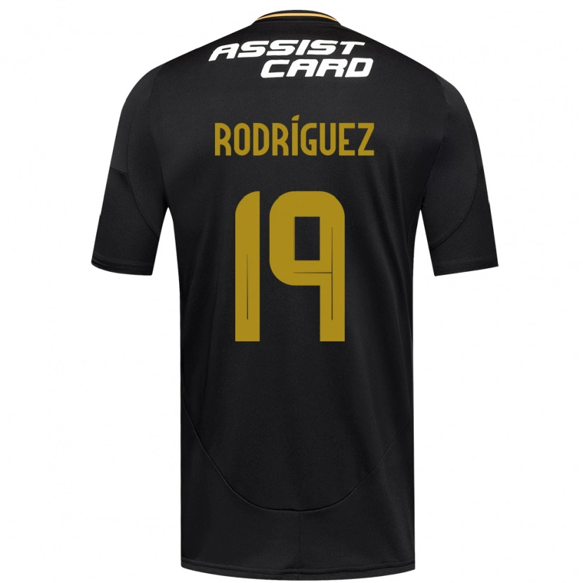 Danxen Bambino Maglia Salomón Rodríguez #19 Nero Bianco Kit Gara Away 2025/26 Maglietta