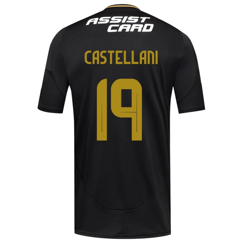 Danxen Bambino Maglia Gonzalo Castellani #19 Nero Bianco Kit Gara Away 2025/26 Maglietta