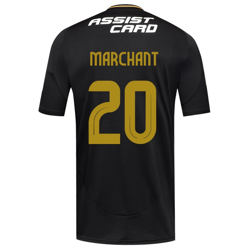 Danxen Bambino Maglia Francisco Marchant #20 Nero Bianco Kit Gara Away 2025/26 Maglietta