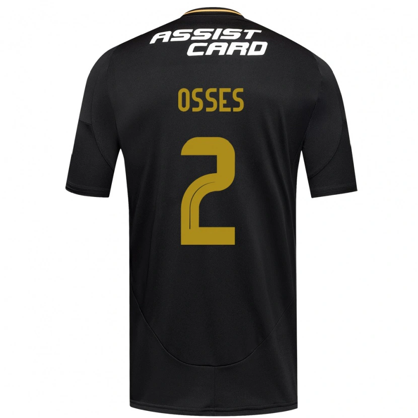 Danxen Bambino Maglia Martina Osses #2 Nero Bianco Kit Gara Away 2025/26 Maglietta