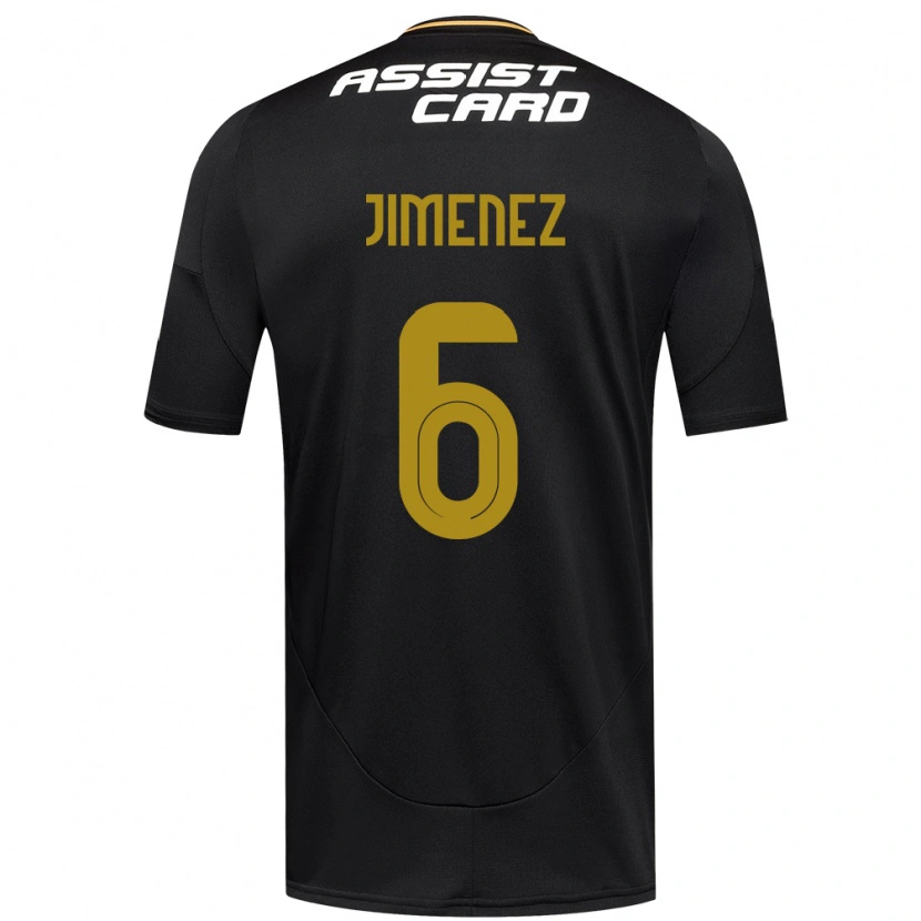 Danxen Bambino Maglia Yastin Jiménez #6 Nero Bianco Kit Gara Away 2025/26 Maglietta
