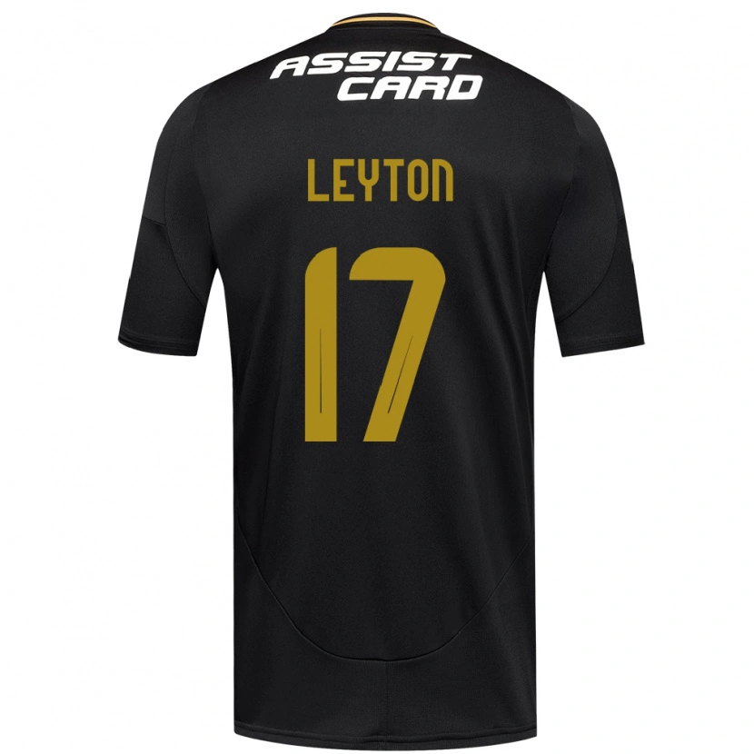 Danxen Bambino Maglia Geraldine Leyton #17 Nero Bianco Kit Gara Away 2025/26 Maglietta