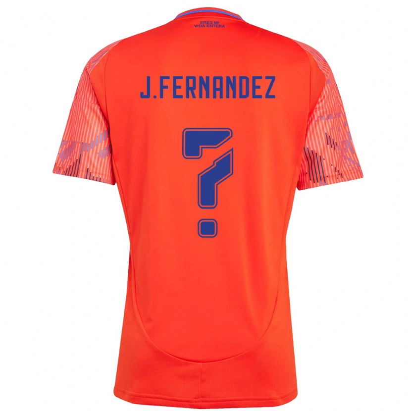 Danxen Bambino Maglia José Fernández #0 Arancione Rosso Kit Gara Away 2025/26 Maglietta