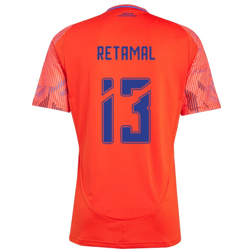 Danxen Bambino Maglia David Retamal #13 Arancione Rosso Kit Gara Away 2025/26 Maglietta