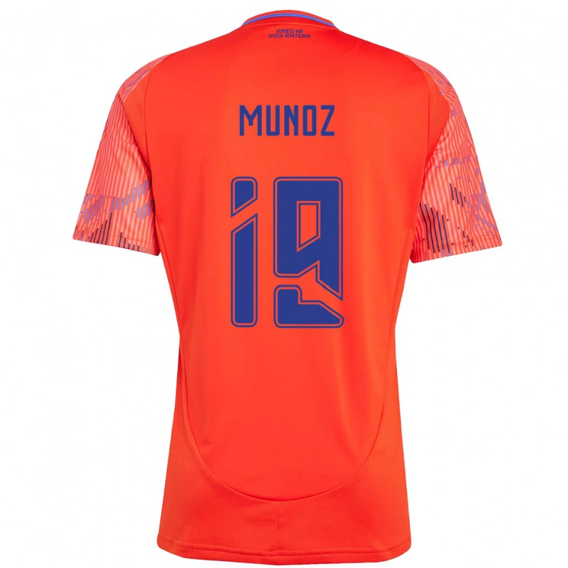 Danxen Bambino Maglia Cristóbal Muñoz #19 Arancione Rosso Kit Gara Away 2025/26 Maglietta