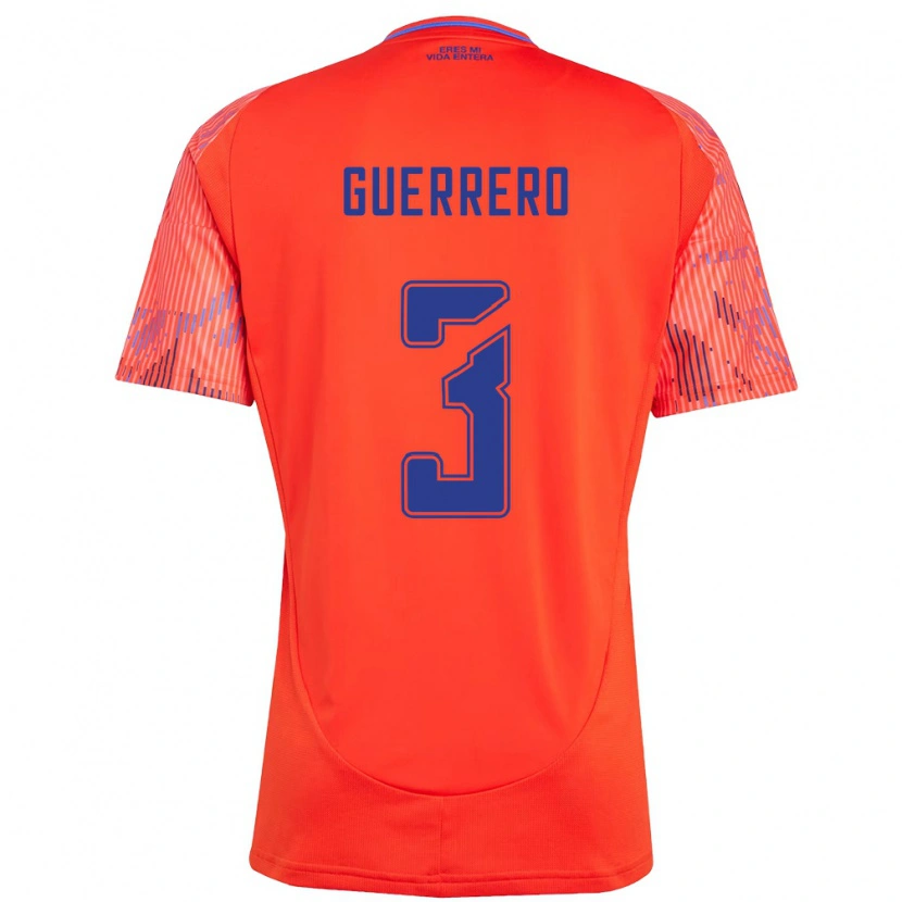 Danxen Bambino Maglia Carla Guerrero #3 Arancione Rosso Kit Gara Away 2025/26 Maglietta