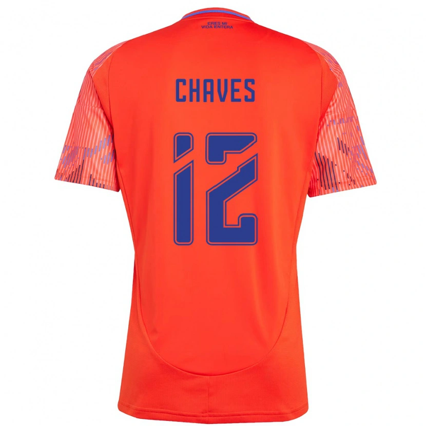 Danxen Bambino Maglia Abigail Chaves #12 Arancione Rosso Kit Gara Away 2025/26 Maglietta