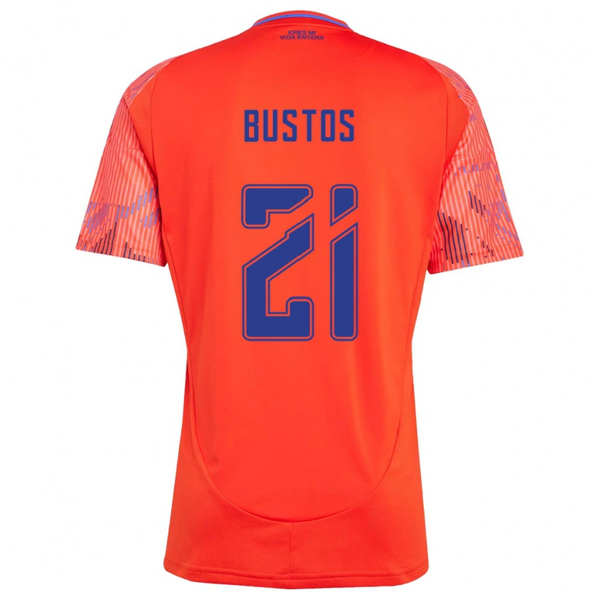 Danxen Bambino Maglia Melissa Bustos #21 Arancione Rosso Kit Gara Away 2025/26 Maglietta