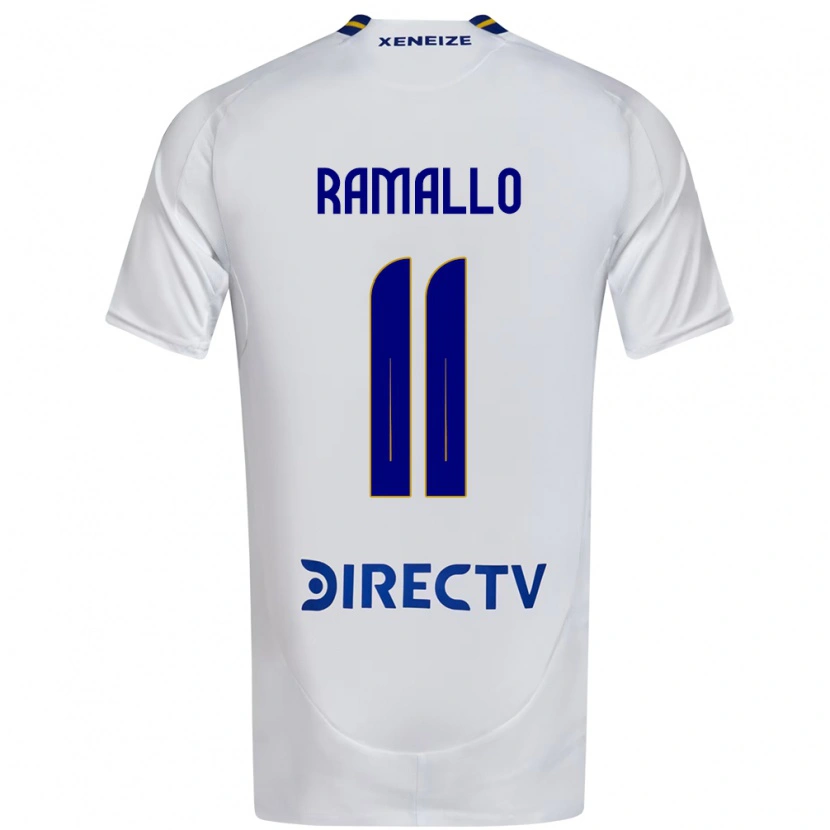 Danxen Bambino Maglia Yael Ramallo #11 Bianco Blu Kit Gara Away 2025/26 Maglietta