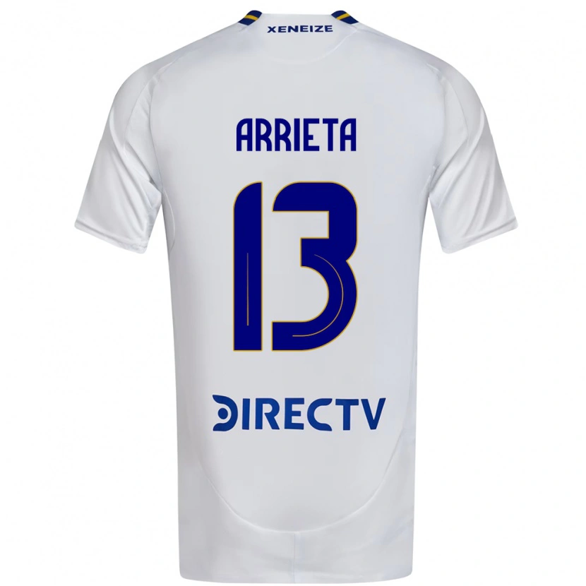 Danxen Bambino Maglia Thomas Arrieta #13 Bianco Blu Kit Gara Away 2025/26 Maglietta